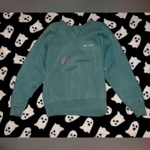 Champion Men's Crewneck Sweater in Teal